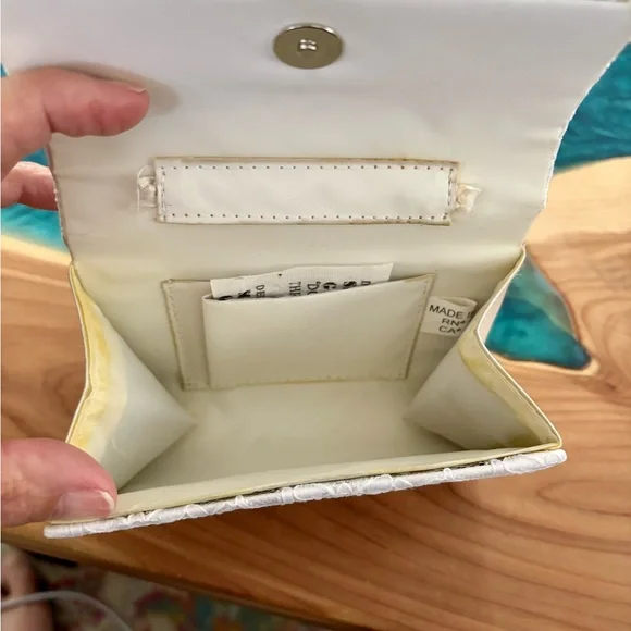 Vintage Girls White First Holy Communion -Flower-Easter Girl Clutch Purse - Picture 3 of 5